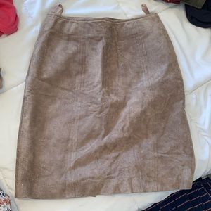 Real leather and suede pencil skirt size 6 chia vintage